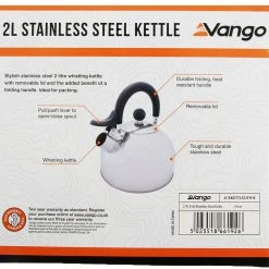 Vango Stainless Steel Kettle With Folding Handle 2L 8 Vango Stainless Steel Kettle With Folding Handle 2L -Tatonka Shop 112347 3
