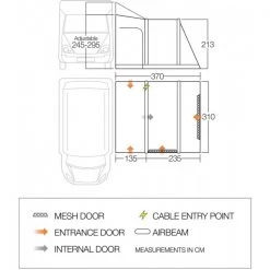 Vango Kela V Air Tall Driveaway Awning Cloud Grey